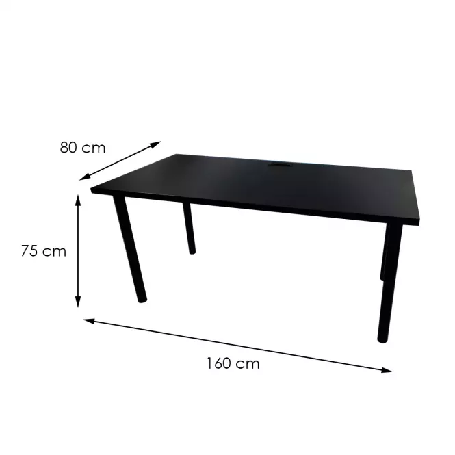 Písací Stôl Pre Hráča 160x80x36 Model 2 čierna Top,2