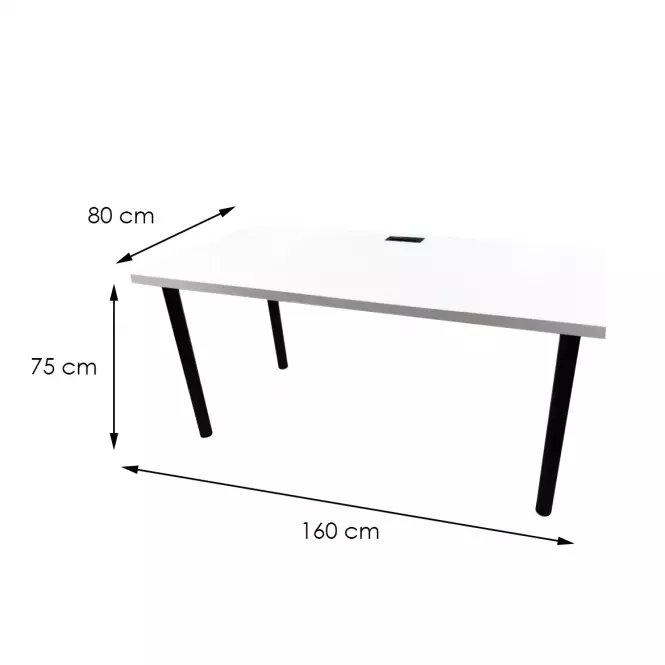 Písací Stôl Pre Hráča 160x80x36 Model 2 Biely Top
