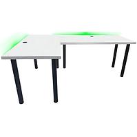 Písací Stôl Pre Hráča Narożne 136x66x28 Model 2 Biely Low