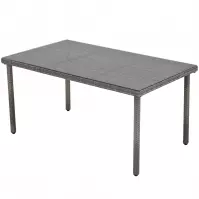 Stôl technorattan Haiti sivý