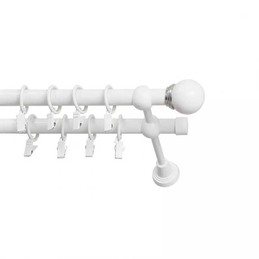 Garniža II stylus fi 19 biela 160 cm guľa saturn