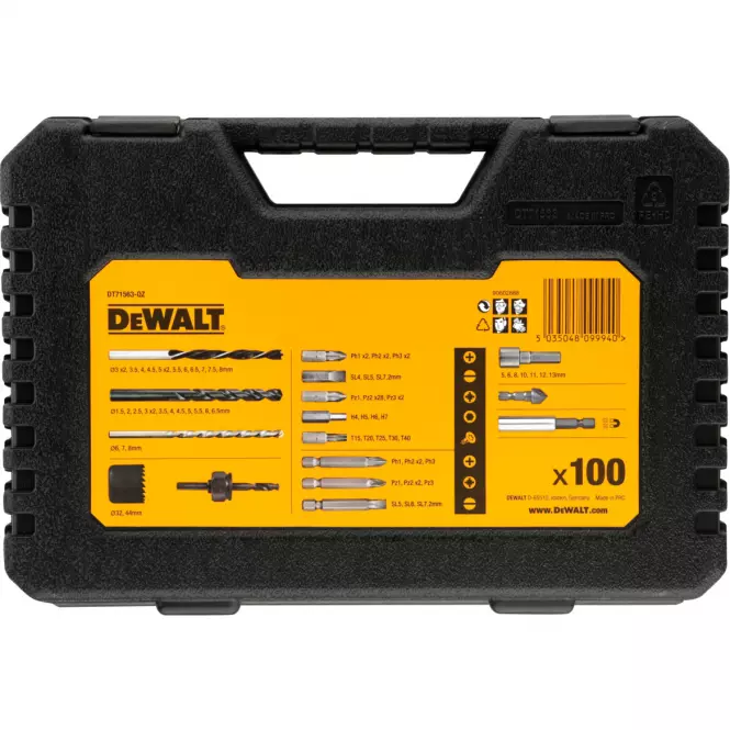DeWALT Súprava vrtákov a bitov 100 kusov