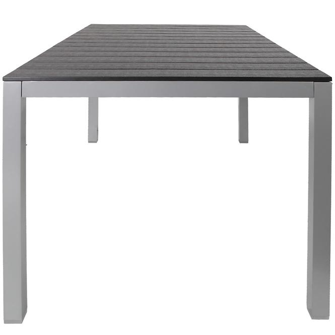 Stôl hliníkový Polywood strieborná/čierna