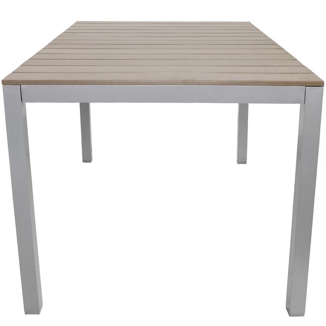 Stôl hliníkový Polywood strieborná/taupe