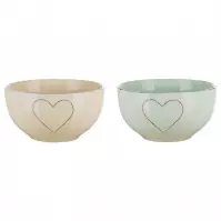 Keramická miska Heart 14 cm mix