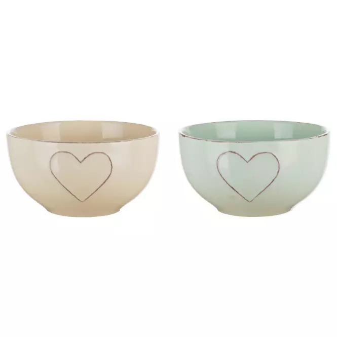 Keramická miska Heart 14 cm mix