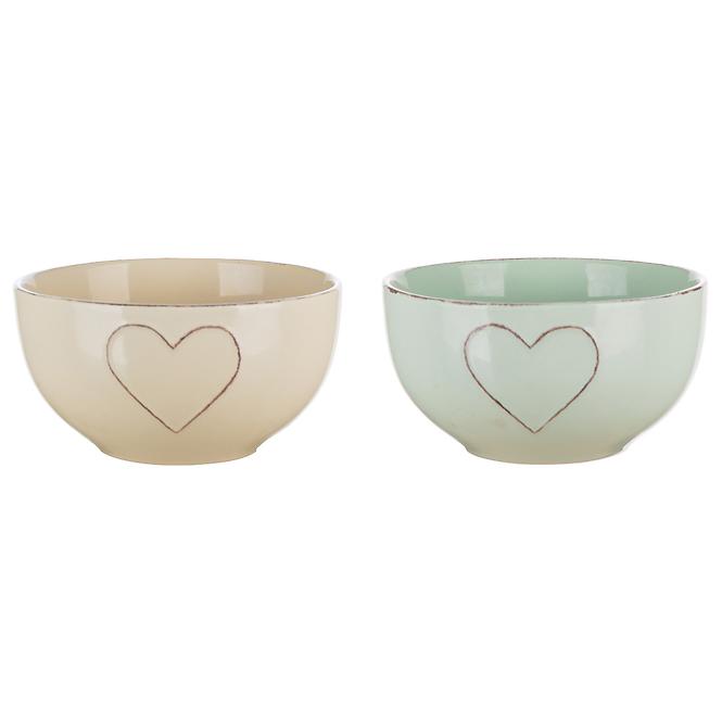 Keramická miska Heart 14 cm mix