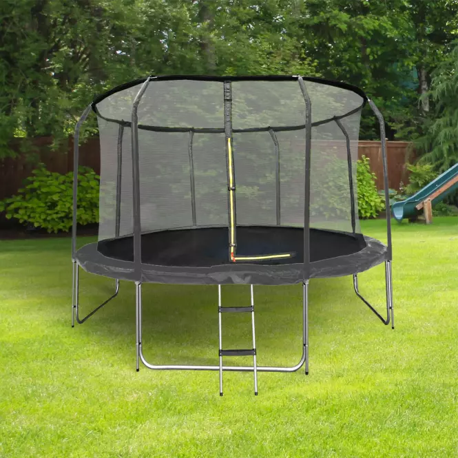 Trampolína COMFORT s rebríkom 244cm čierna,3
