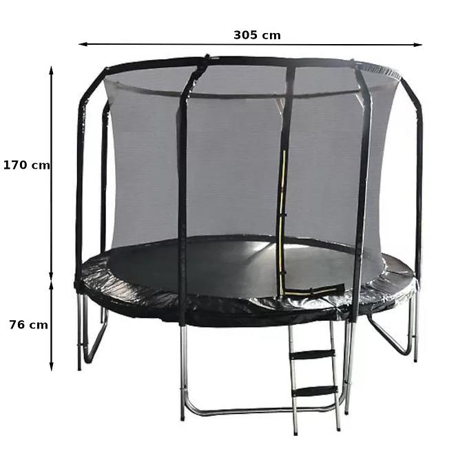 Trampolína COMFORT s rebríkom 305cm čierna,2