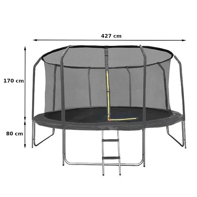Trampolína COMFORT s rebríkom 427cm čierna