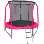 Trampolína COMFORT s rebríkom 244cm ružová