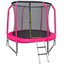 Trampolína COMFORT s rebríkom 244cm ružová