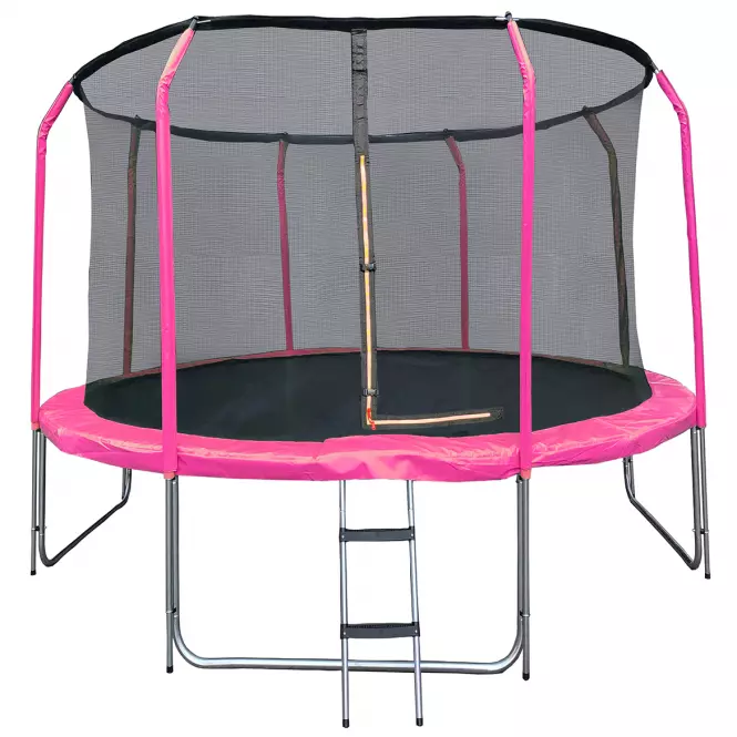 Trampolína COMFORT s rebríkom 366cm ružová