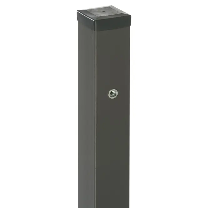 Stĺpik k bráne s nitovacou maticou 100x100 mm ZN+RAL7016