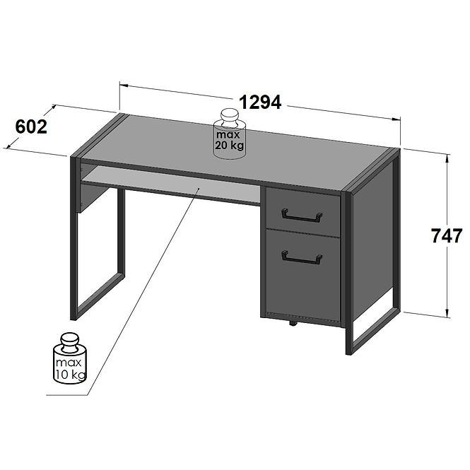 Písací stôl  HUD B211R