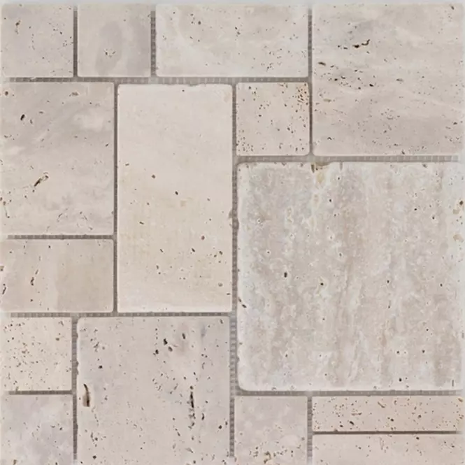 Mozaika Travertin ivory römischer verband 30,5X30,5