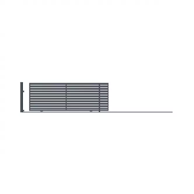 Posuvná brána SZAFIR bez protihrotu  pravá 152x400 W01367