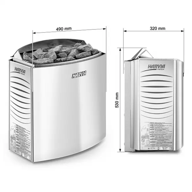 Pec Harvia 8kW s externým ovládaním,2