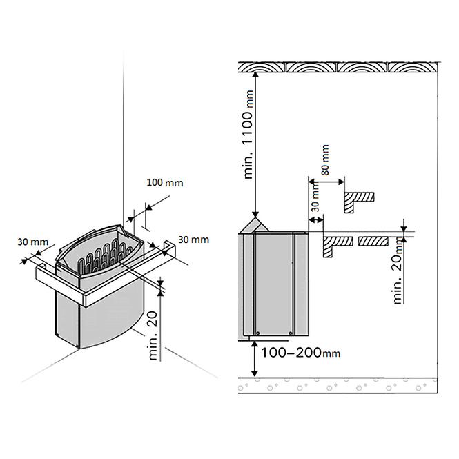 Pec Harvia 8kW s externým ovládaním