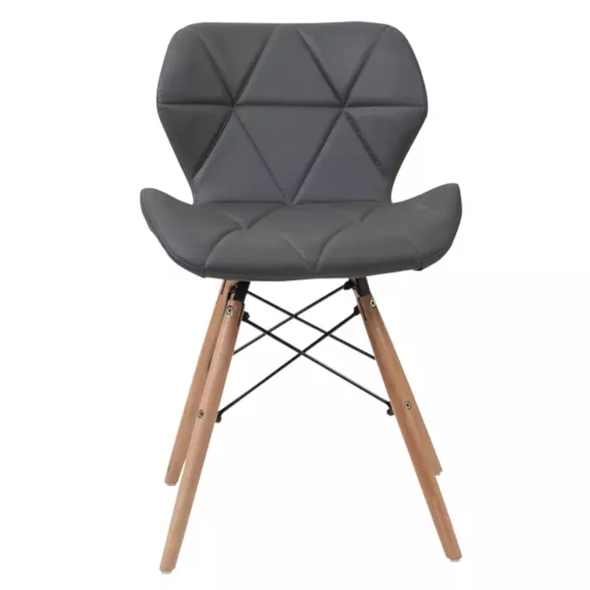 Stolička Malta sivá  ekokoža,2