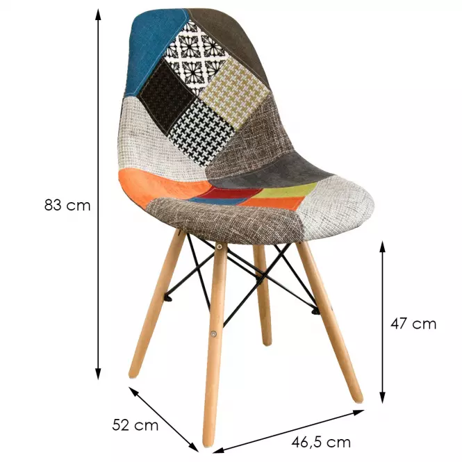 Stolička Palermo patchwork