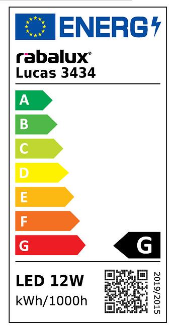 Luster LED Lucas 3434 Biely 12W D26 PL