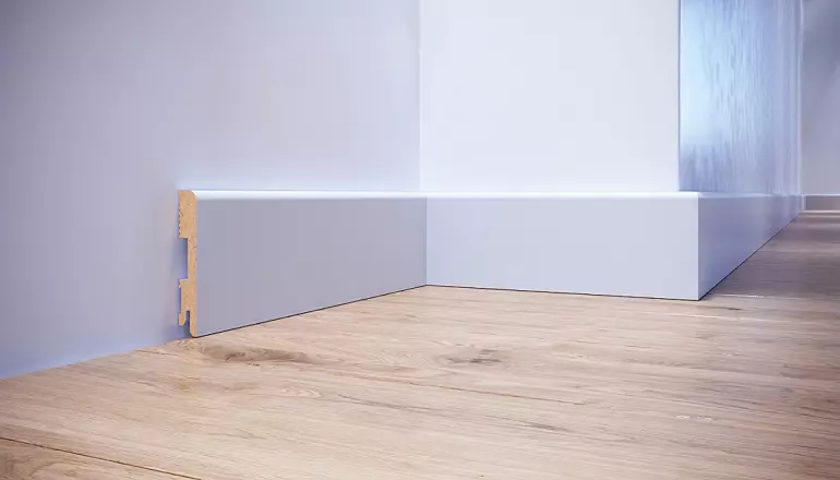 Podlahová lišta MDF Foge LB1 100 biela polomatná,3