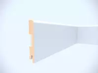 Podlahová lišta MDF Foge LB1 100 biely lesk