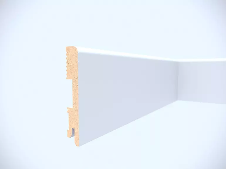 Podlahová lišta MDF Foge LB1 100 biely lesk