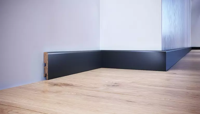 Podlahová lišta MDF Foge LB1 80 čierna polomatná,2