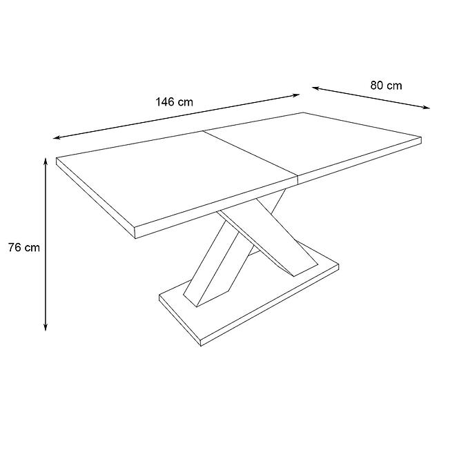 Rozkladací stôl Hodor 146/186x80cm Dub Sonoma
