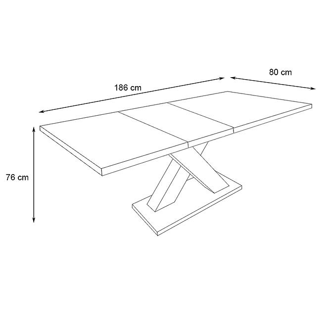 Rozkladací stôl Hodor 146/186x80cm Dub Sonoma