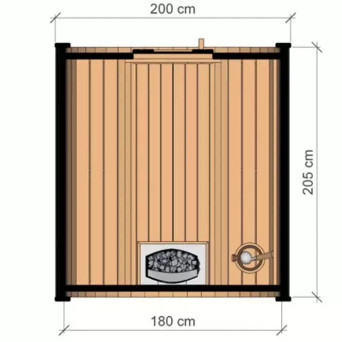 Sudová sauna 2 m,3