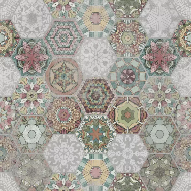 Gresova dlažba Patchwork Hexagon Colour 60/60
