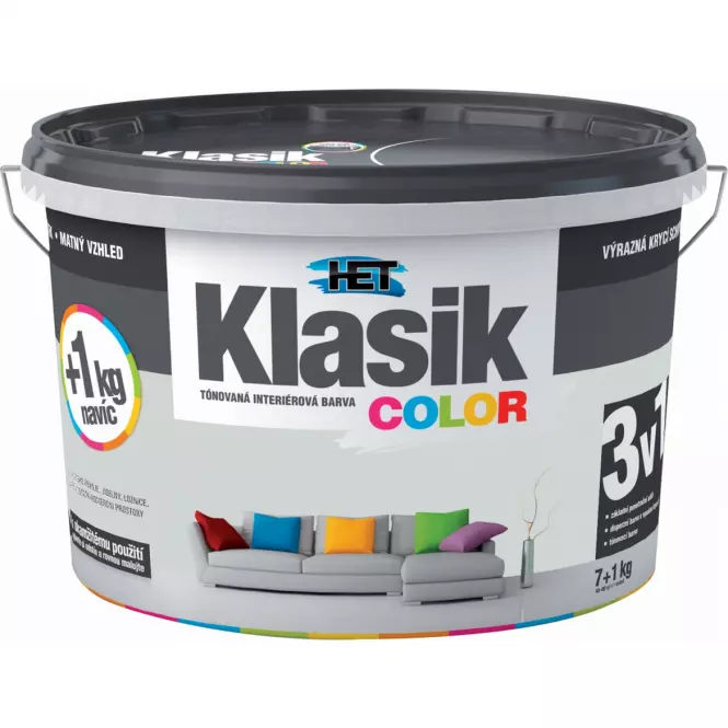 HET Klasik Color sivý platinový 7+1kg