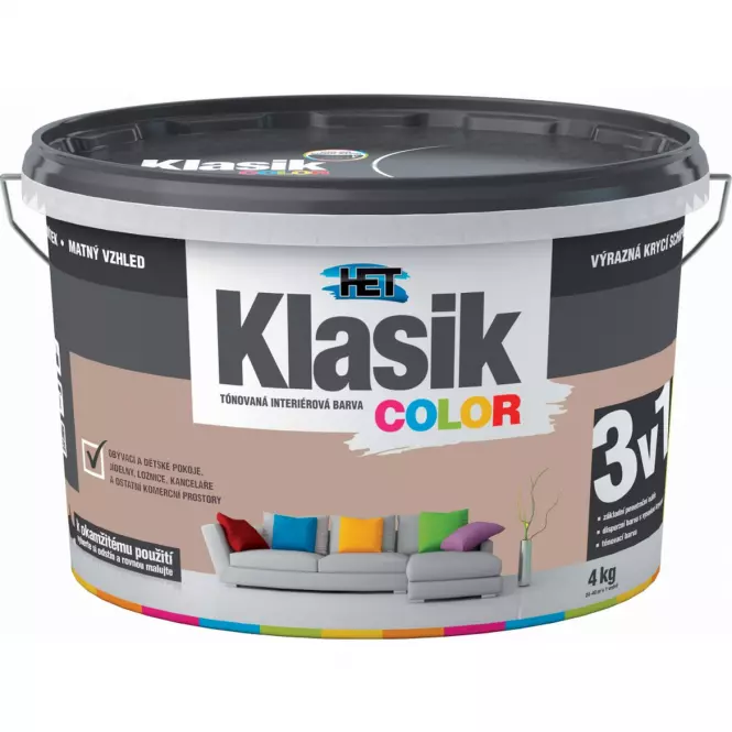 HET  Klasik Color hnedý orech 4kg