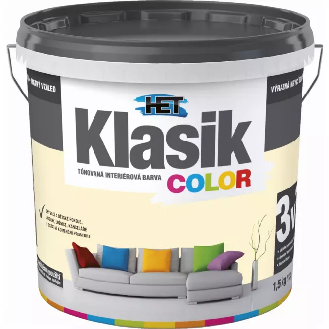 HET Klasik Color žltá vanilková 1,5 kg