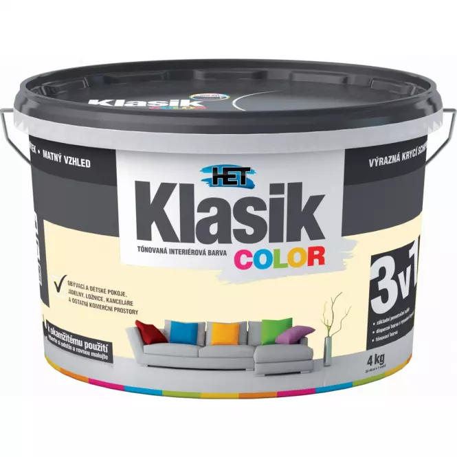 HET Klasik Color žltá vanilková 4 kg