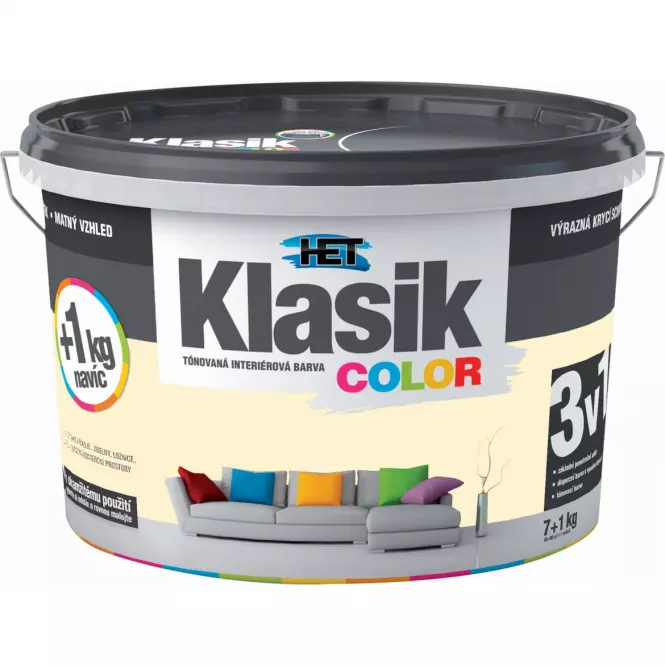 HET Klasik Color žltá vanilková 7+1 kg