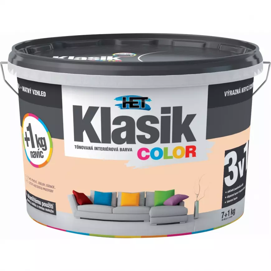 Het Klasik Color Oranžový Broskyňový 7+1kg