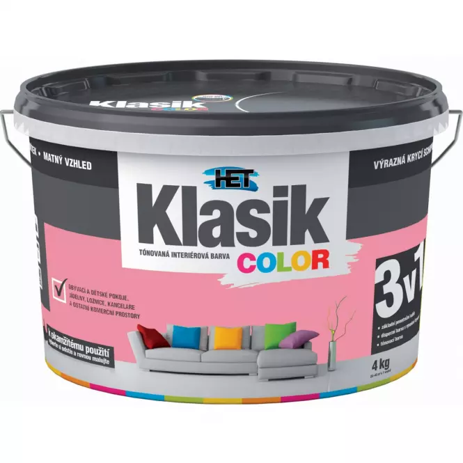 HET Klasik Color ružový 4 kg