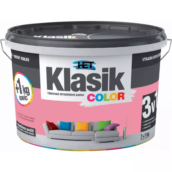 HET Klasik Color ružový 7+1 kg