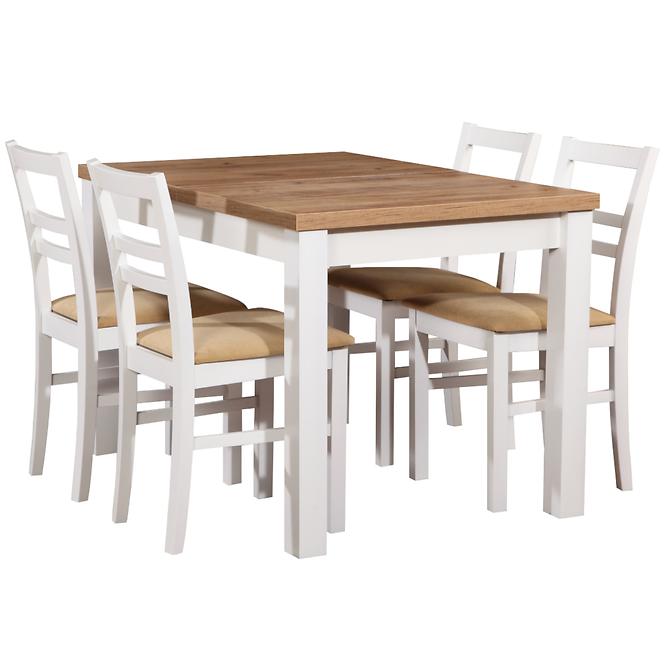 Stôl ST30 120X80 dub wotan/biely