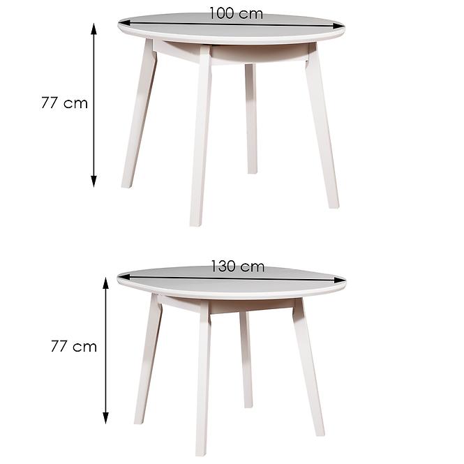 Rozkladací stôl ST39 100/130x100cm biely