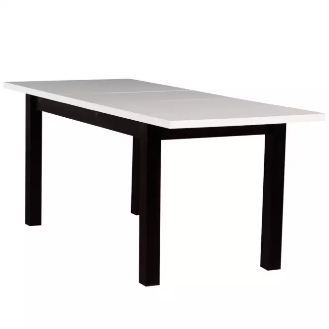Rozkladací stôl ST28 140/180x80cm biely/cierny,2