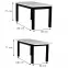 Rozkladací stôl ST28 140/180x80cm biely/cierny,3