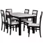 Rozkladací stôl ST28 140/180x80cm biely/cierny,4