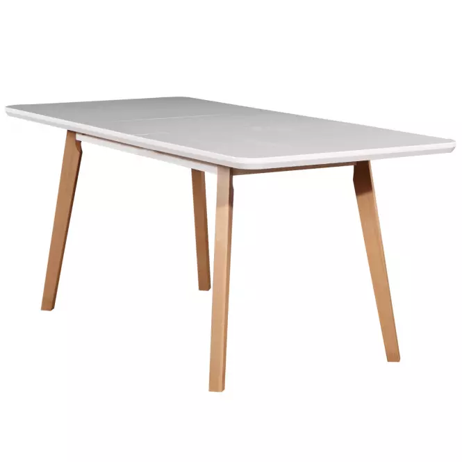 Rozkladací stôl ST41 140/180x80cm biely/buk,2