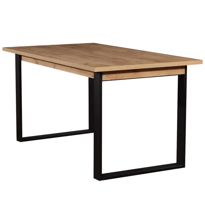 Rozkladací stôl ST42 150/198x85 cm  dub wotan/čierny