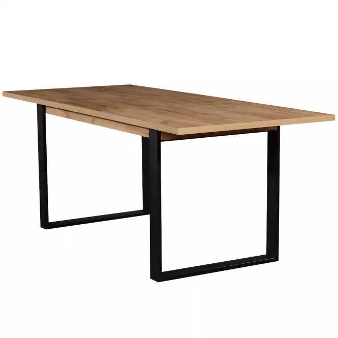 Rozkladací stôl ST42 150/198x85 cm  dub wotan/čierny